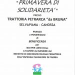 Primavera di Solidarietà 1 maggio 2016 Trattoria Petrarca Canossa